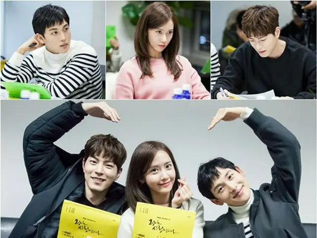 Siwan (ZE: A), SNSD Yoona, actor Hong Jong Hyun, TV Series ”King loves” thescript reading. MBC Scrip