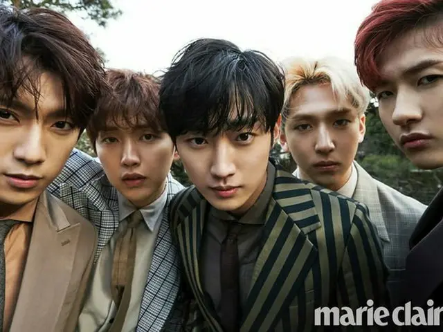 B1A4, released pictures. Magazine ”marie claire”.