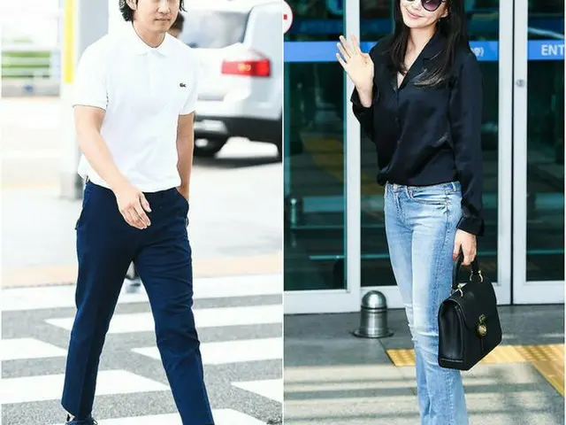 Yoon Kye Sang & Lee HoNey couple, departure toward Europe for one hourdifference. Yoon Kye Sang shoo