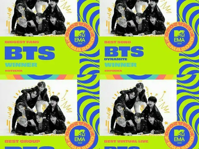 BTS, bốn người chiến thắng Giải thưởng âm nhạc châu Âu MTV năm 2020! Bài hát hay