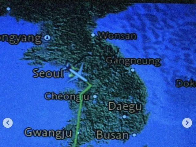 MIYAWAKI SAKURA (LE SSERAFIM), her posting of the flight route map from Seoul isa hot topic in Japan