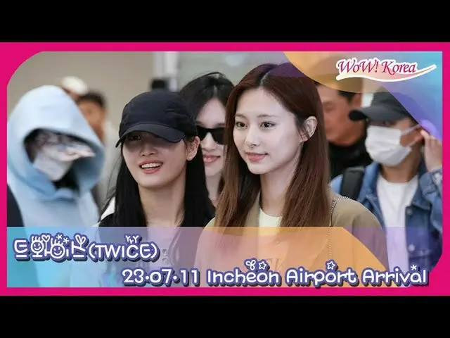 TWICE vừa trở về sân bay quốc tế Incheon, Hàn Quốc sau khi kết thúc chuyến lưu d