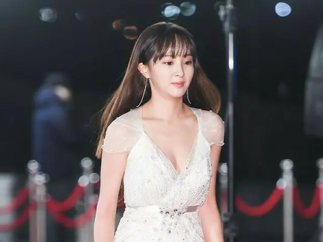 Actress Jung Hye Seong, joining the red carpet. ”2017 KBS Drama Acting Awards”,Seoul Yeouido.