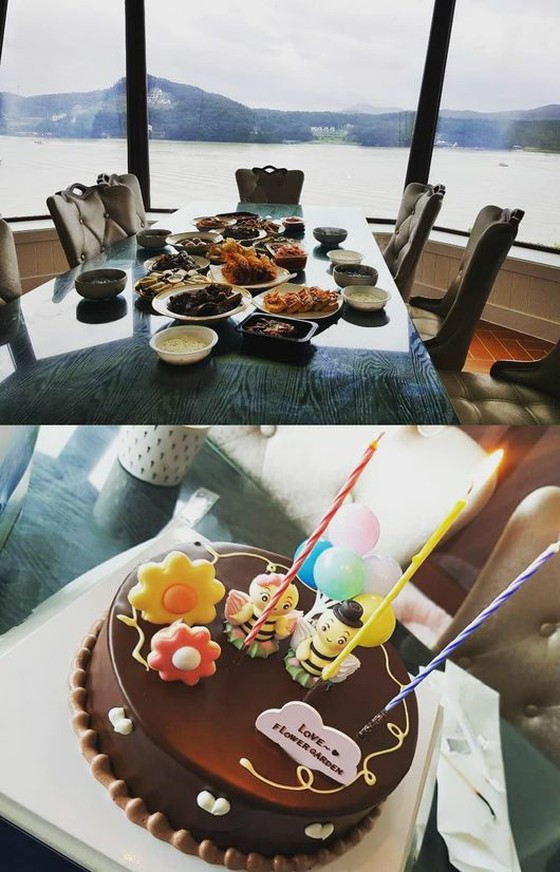 Nữ diễn viên Han Chae Young khoe bàn tiệc sinh nhật do mẹ chồng chuẩn bị