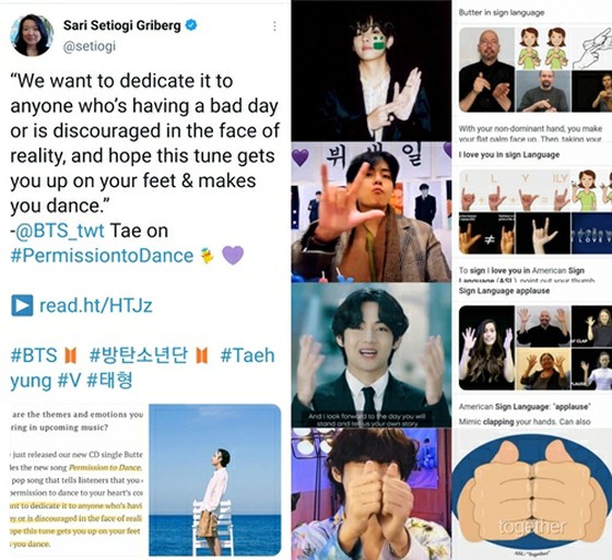"BTS" V, ấn tượng bởi sự chân thành và "tình yêu dành cho người hâm mộ" được truyền tải bằng ngôn ngữ ký hiệu