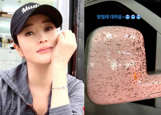 Nữ diễn viên Kim Hye Soo ngạc nhiên trước tình trạng của một chiếc xe khủng ... Ngạc nhiên trước "nạn diệt chủng" còn sót lại trong gương chiếu hậu