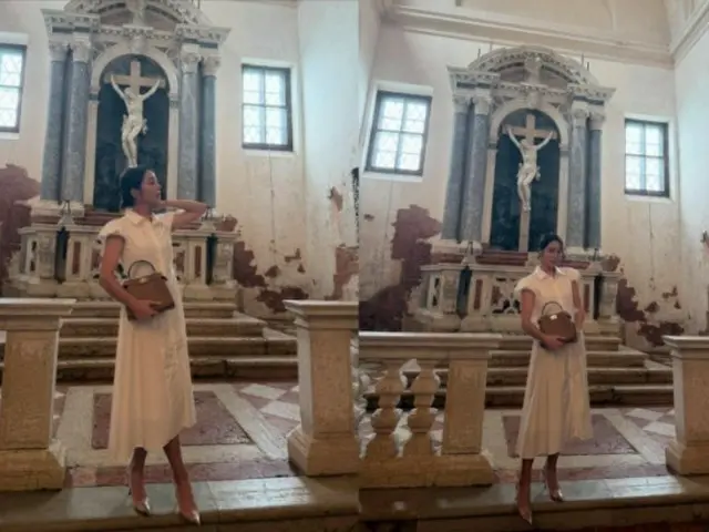 Fan nước ngoài tức giận? Nữ diễn viên Lee Min Jung chụp ảnh trước Chúa Jesus... "Đây không phải nhà thờ, xin hãy cẩn thận"