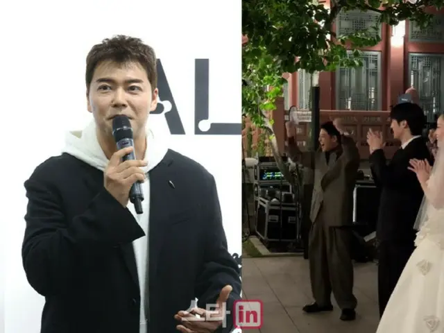 チョン・ヒョンムが歌手兼ギタリストJukjaeとタレントのホ・ソンヨンの結婚式の様子を公開した。