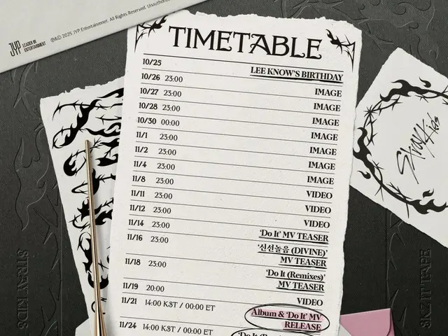 “現代版神仙”「Stray Kids」が贈る招待状…新アルバムのタイムテーブル公開