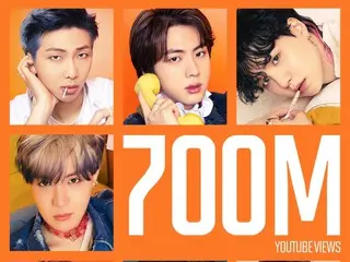 Video âm nhạc "Permission to Dance" của BTS vượt mốc 700 triệu lượt xem...lần thứ 10 đạt được thành tích này.
