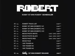“Sự trở lại vào ngày 10 tháng 10” “iKON” BOBBY, lịch trình đầu tiên của MINI “ROBERT” được phát hành