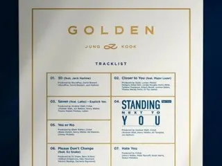 "BTS" JUNG KOOK, danh sách ca khúc "GOLDEN" được phát hành! Màn hợp tác siêu đẹp với Ed Sheeran và Shawn Mendes