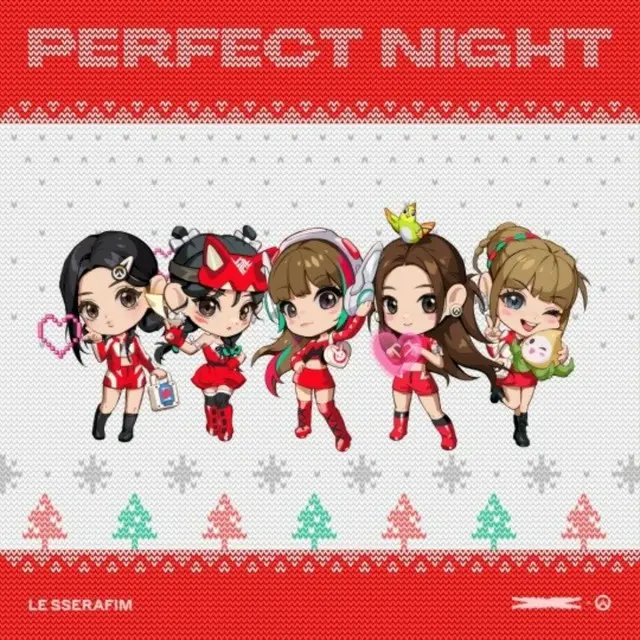 「LE SSERAFIM」がクリスマスバージョンの「Perfect Night」を公開…冬の雰囲気たっぷり