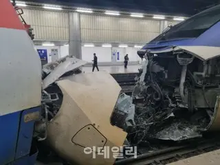 Mugunghwa va chạm với KTX ở ga Seoul...4 người bị thương