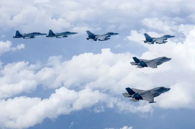 米韓が “連合空中訓練”…「朝鮮半島の万一の状況に備え、任務を遂行」