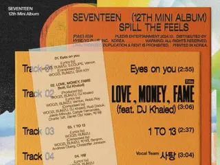 "SEVENTEEN", ca khúc chủ đề là ca khúc hợp tác với DJ Khaled "LOVE, MONEY, FAME"...Danh sách bài hát được công bố