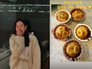 Nữ diễn viên Son Ye Jin tự làm bánh muffin cho con trai?