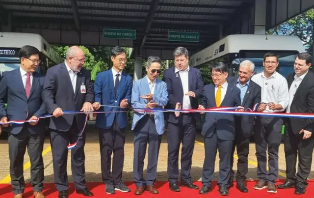 韓国自動車研究院、パラグアイに電気バスを引き渡し