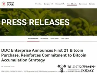 DDC Enterprises mua 21 Bitcoin và đang lên kế hoạch bảo đảm 5.000 BTC trong ba năm