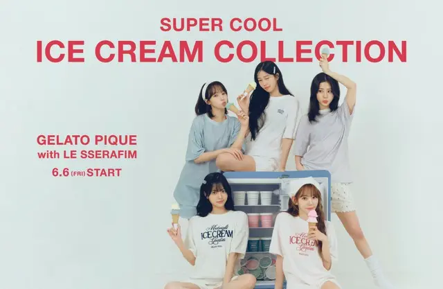 gelato pique（ジェラートピケ）、「LE SSERAFIM」が着こなす夏の新作「ICE CREAM COLLECTION」を公開！