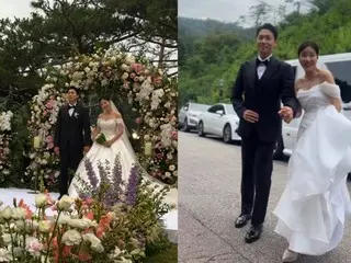 Nữ diễn viên Park HaNa và huấn luyện viên đội bóng rổ Kim Tae-sul tiết lộ lễ cưới lãng mạn