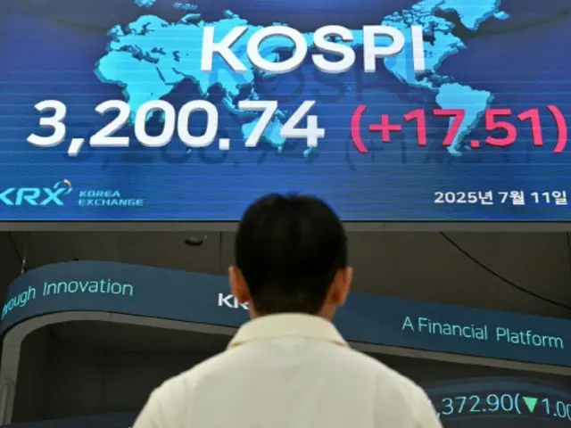 韓国株、3200台で取引終了…個人の失望売りが急増か