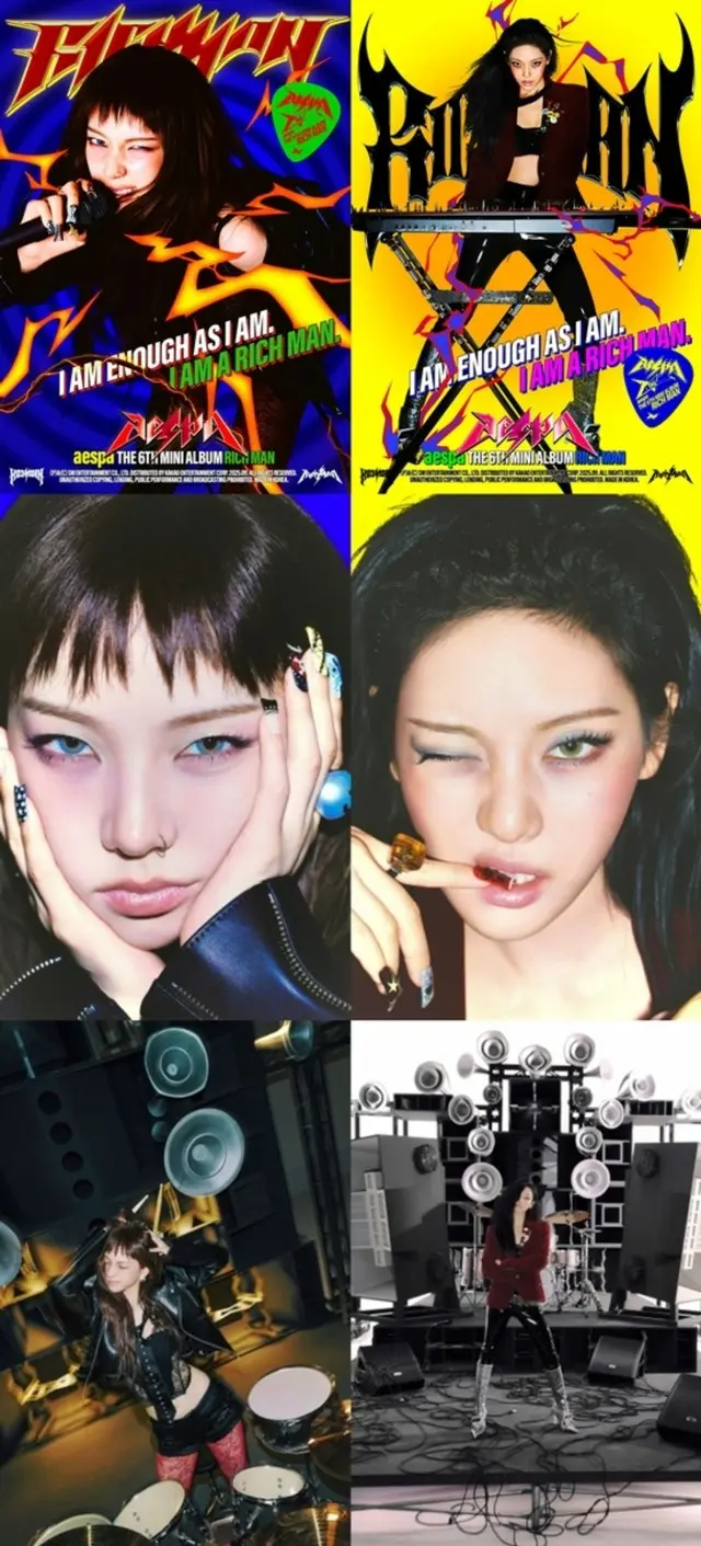 「aespa」KARINA＆NINGNING、"鉄の味"バンドメンバーに変身…「Rich Man」ティーザーイメージ公開