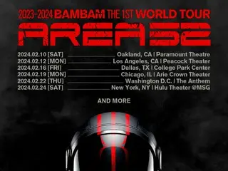 "GOT7" BamBam công bố lịch trình lưu diễn vòng quanh thế giới năm 2024 tại 6 thành phố của Mỹ...Các địa điểm bổ sung sẽ được công bố trong tương lai