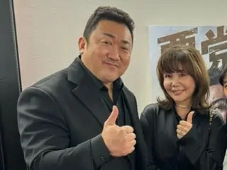 Tsumi Ogawa tung ra hai cảnh quay với Ma Dong Seok... "Chúng tôi được mời đến xem trước buổi ra mắt và sau bữa tiệc."