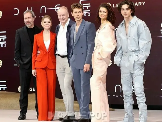 [Ảnh] Diễn viên Timothée Chalamet và các nhân vật chính tỏa sáng khác của bộ phim "Dune Part 2" đã đến Hàn Quốc