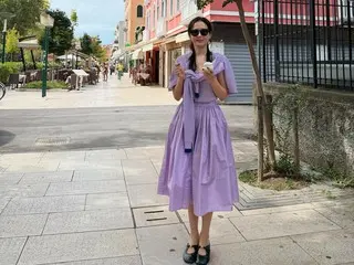 Nữ diễn viên Son Ye Jin, nữ thần Venice trong chiếc váy màu tím nhạt