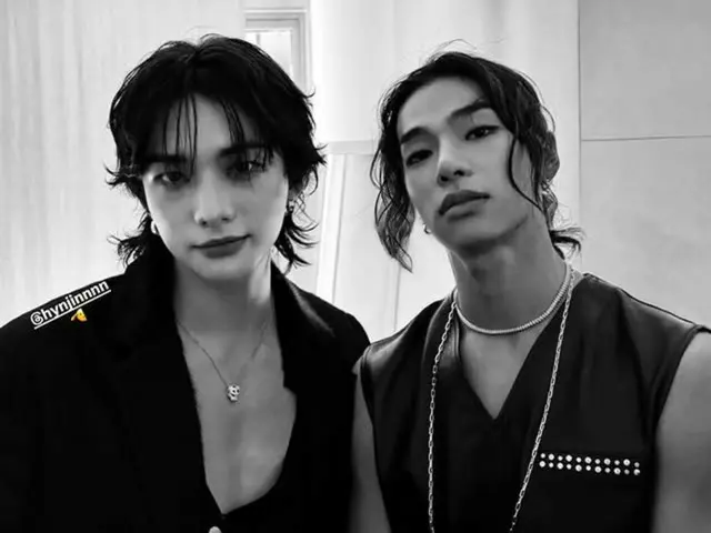 "DỰ ÁN CẢ NGÀY" Tarzan và "Stray Kids" Hyun Jin tung ảnh chụp chung... Một diện mạo đơn sắc sang trọng